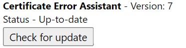 Certificate Error Assistant