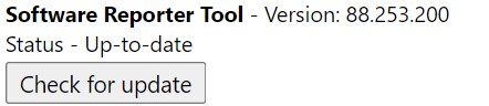 Software reporter tool