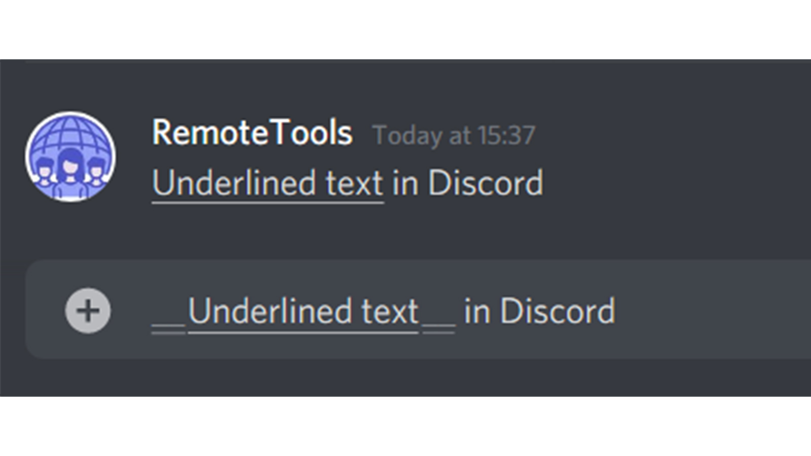 mise en forme du texte discord - discord souligné