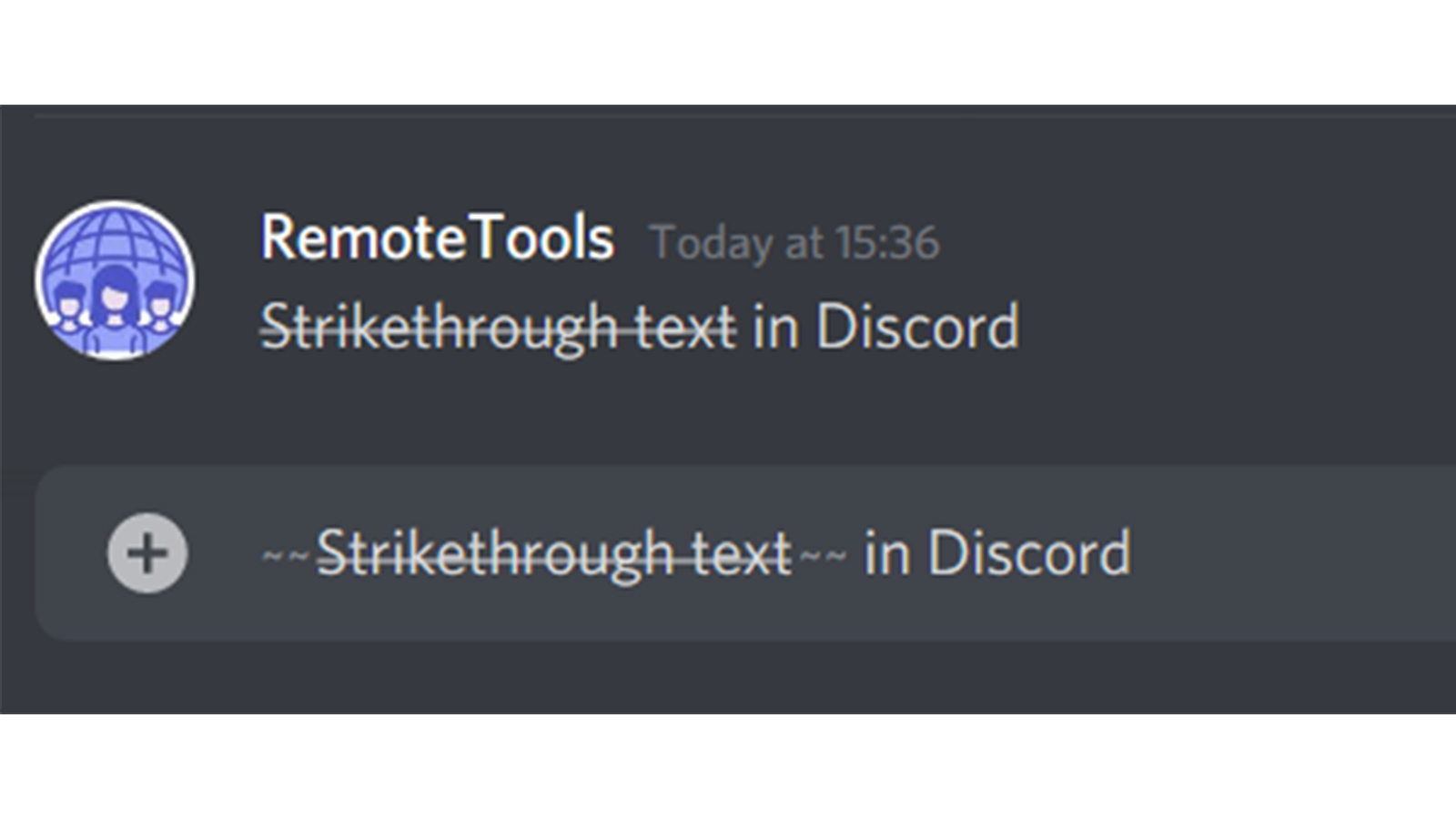 mise en forme du texte discord - discord barré