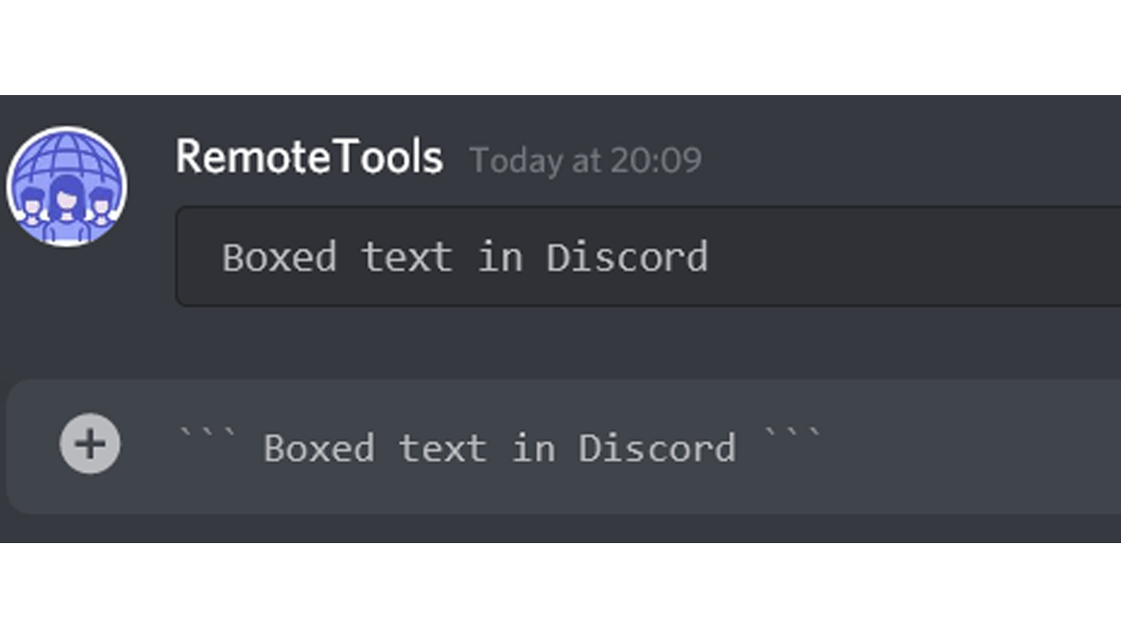 Formatage du texte Discord - encadré