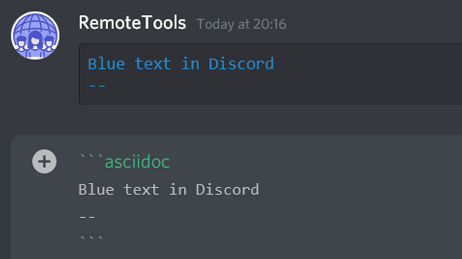 Formatage du texte Discord