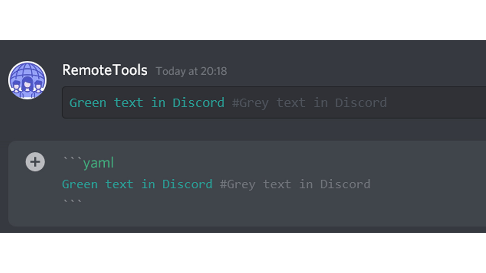 Formatage du texte Discord