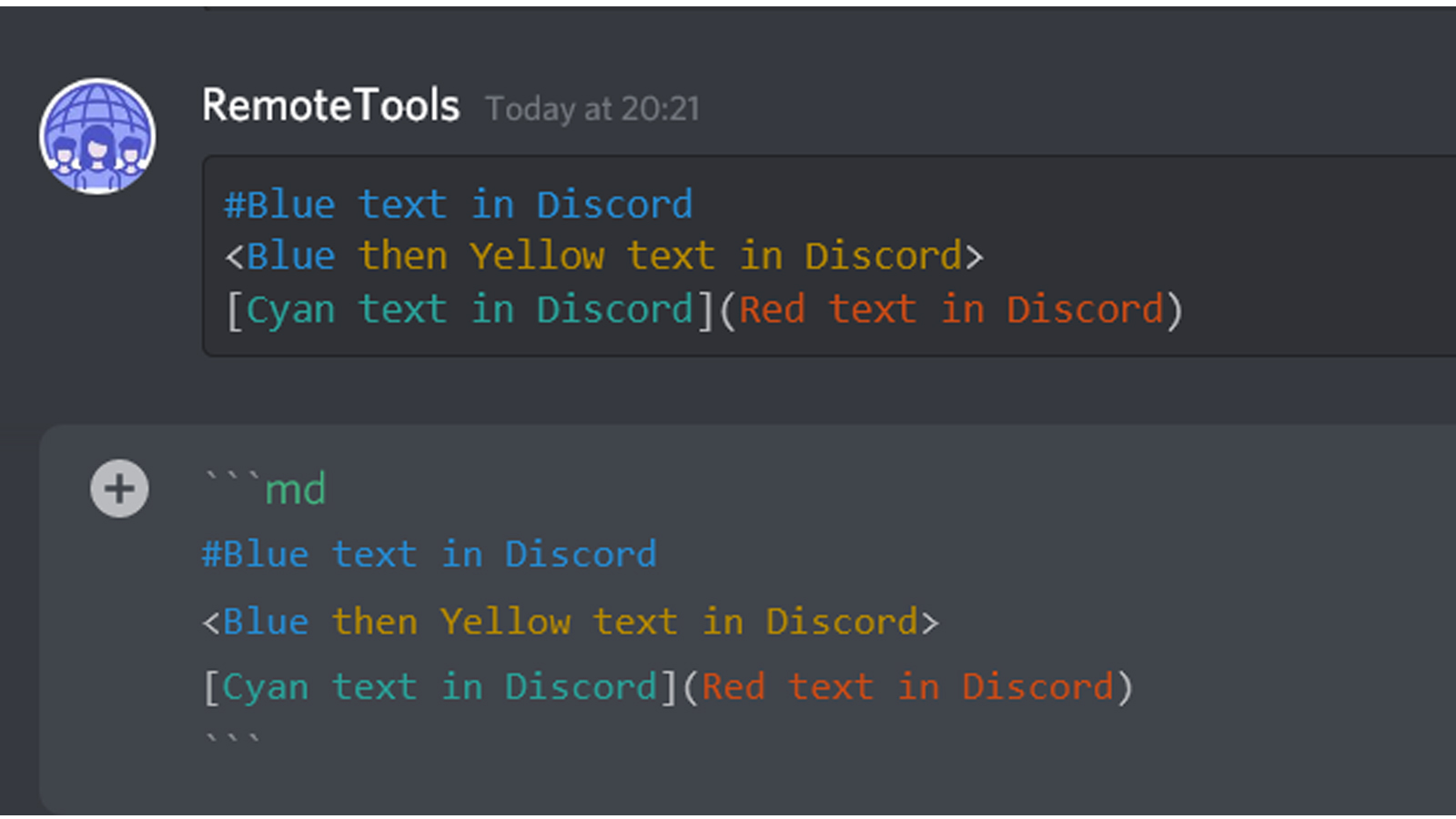 discord code blocks color