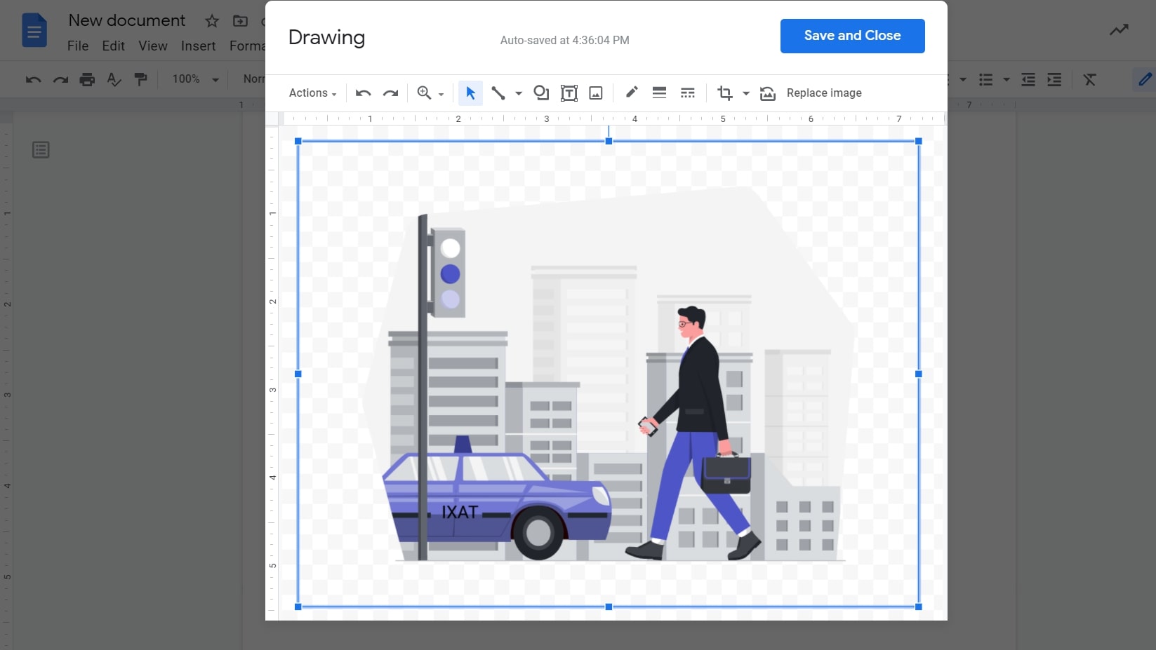 flip and image google docs