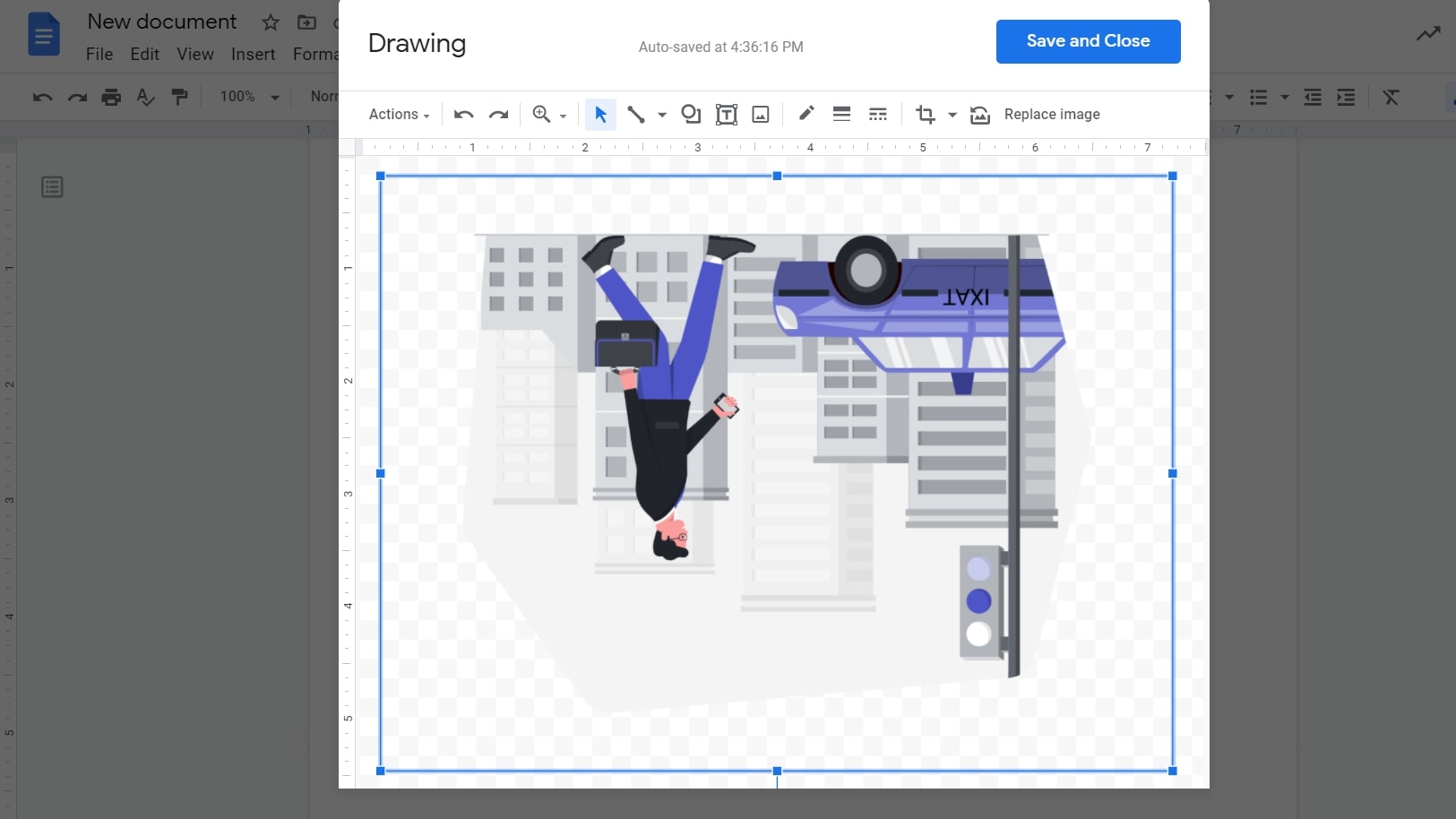 flip and image google docs