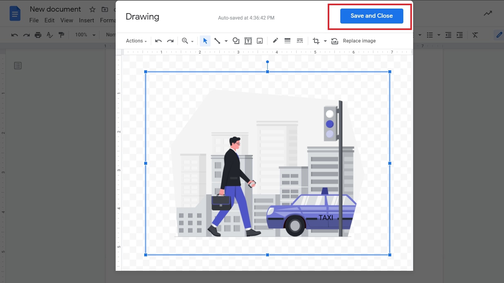 flip and image google docs