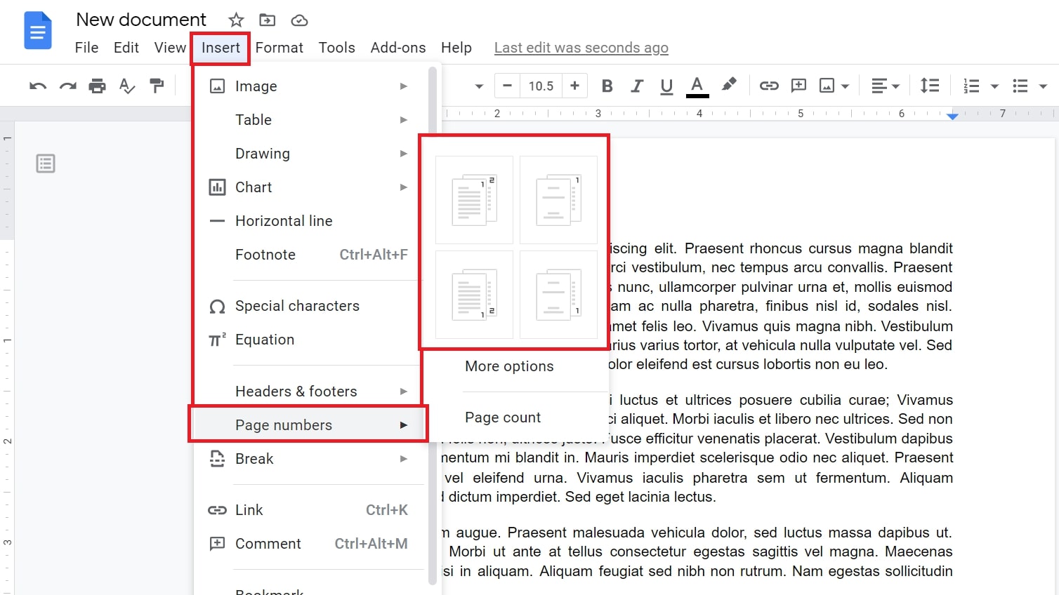 How To Start Page Numbers On Page 4 Google Docs