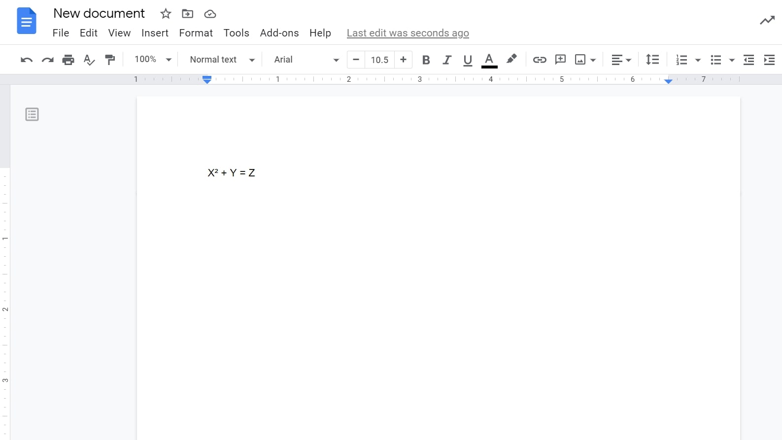 google docs subscript of subscript