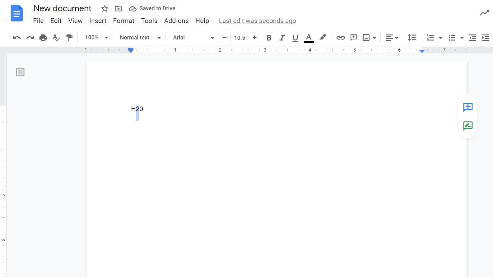 How to do a Superscript in Google Docs