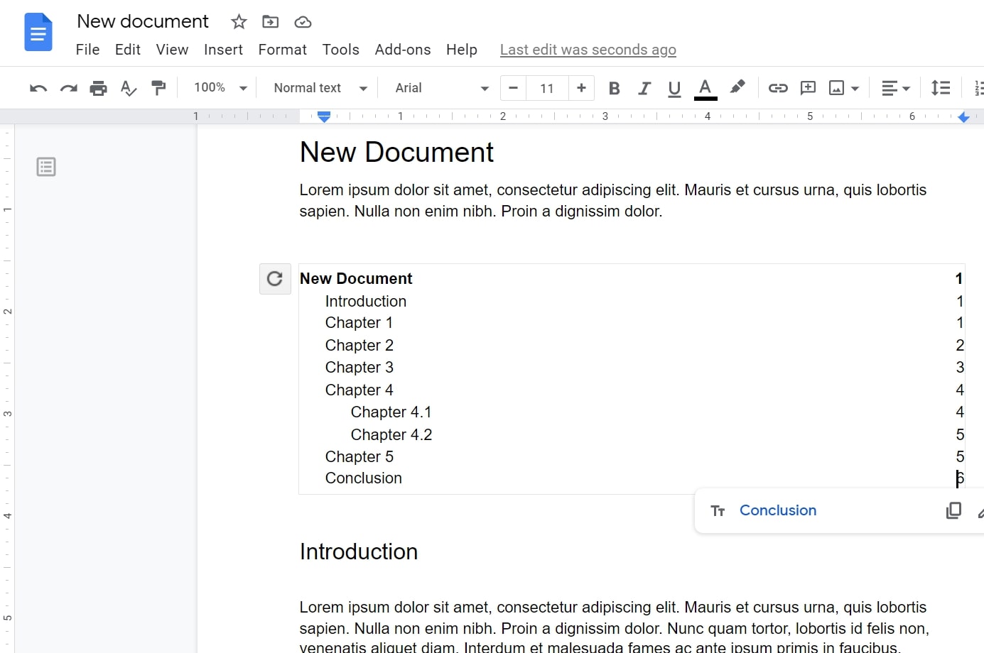 How To Make A Table Of Contents In Google Docs