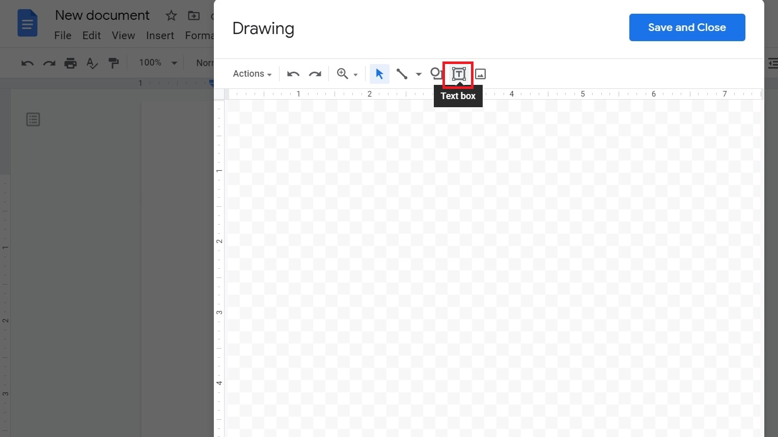 text box google docs