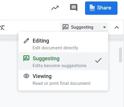 track changes in google docs app