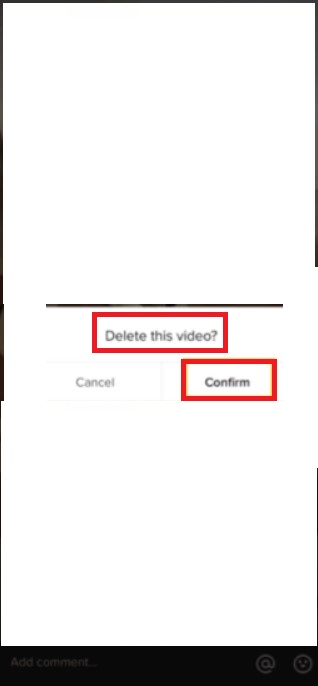 delete a tiktok video