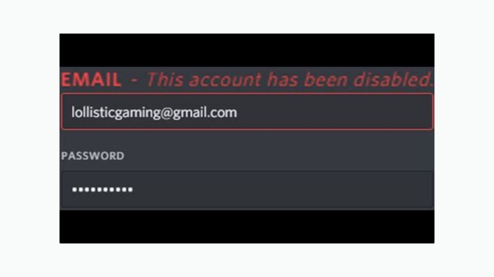 discord account disabled