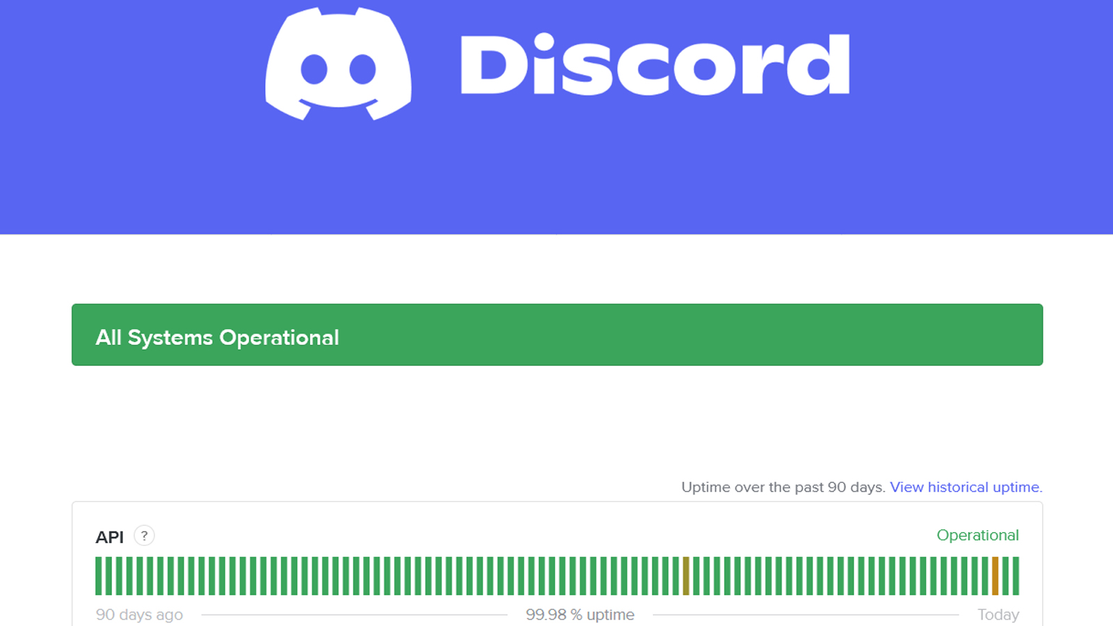 Discord outage status