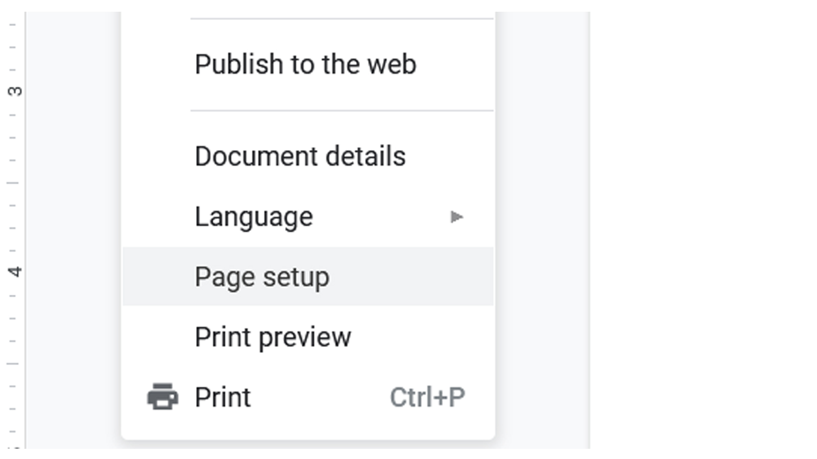 How to change margins in Google Docs