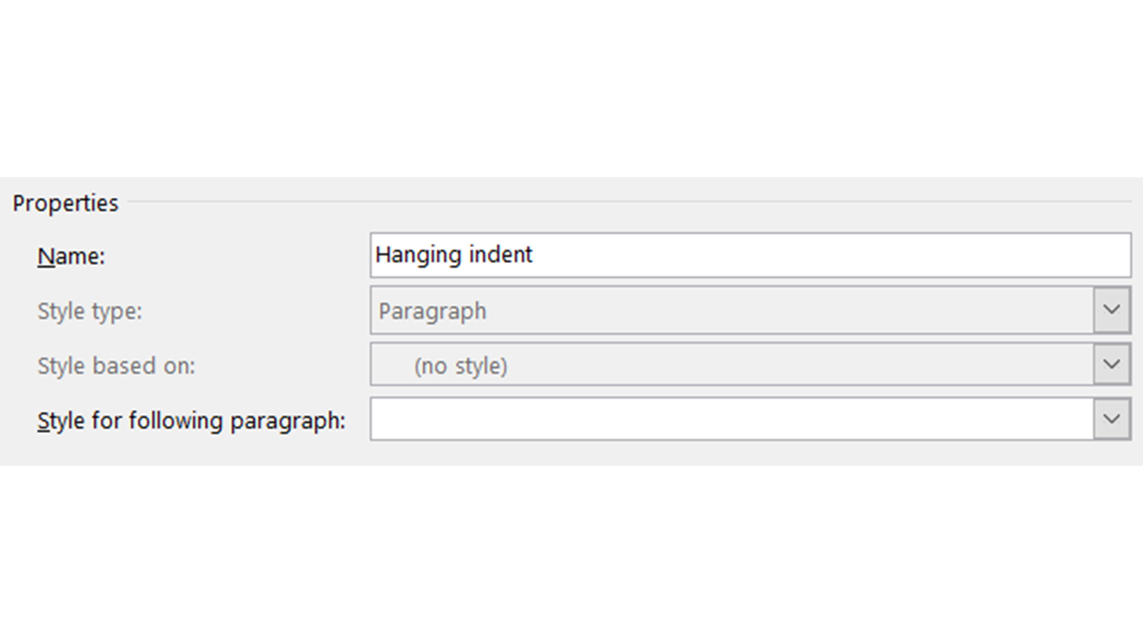 How to do hanging indent on Word