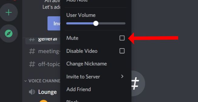 How to mute someone on Discord