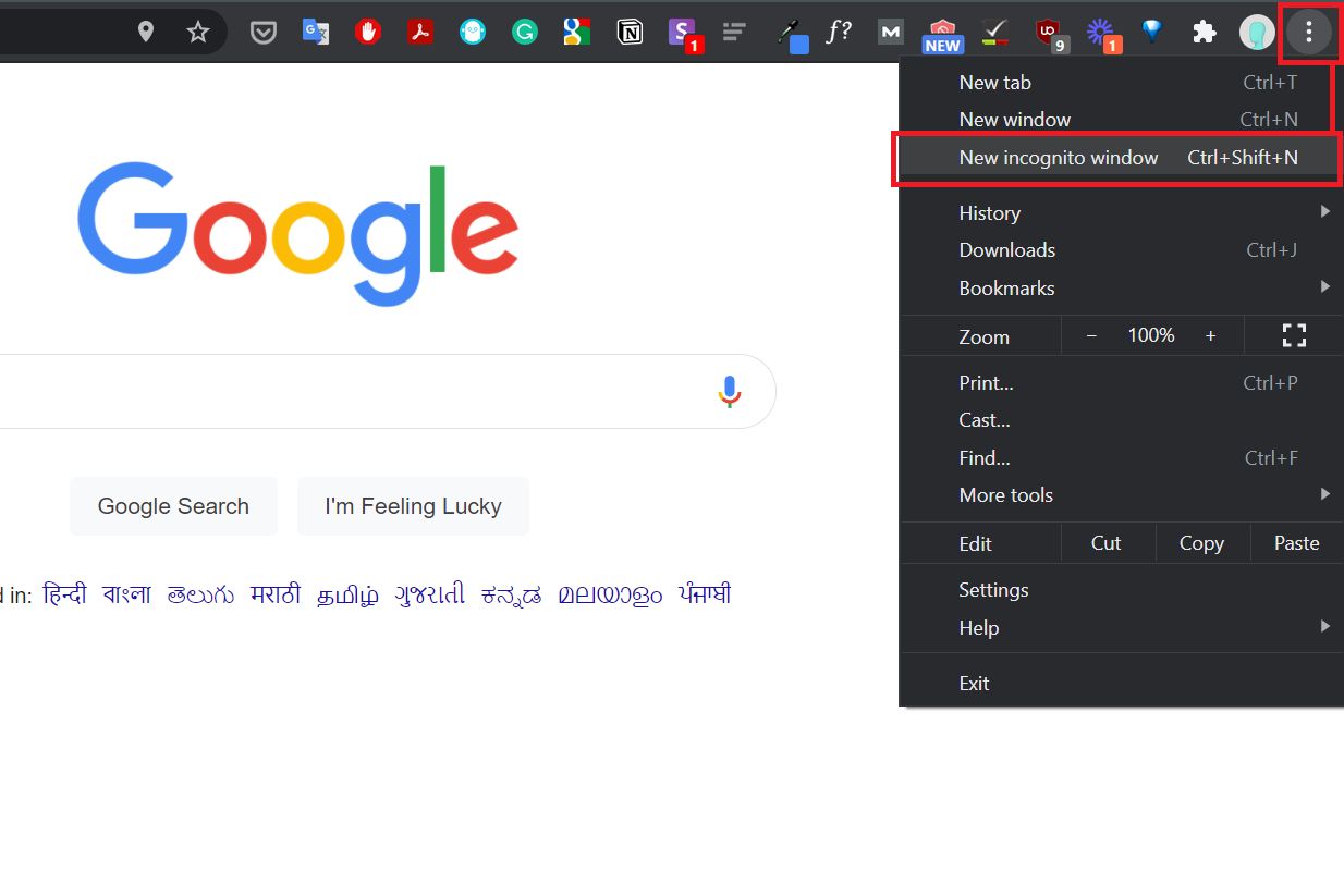 does google chrome incognito routr