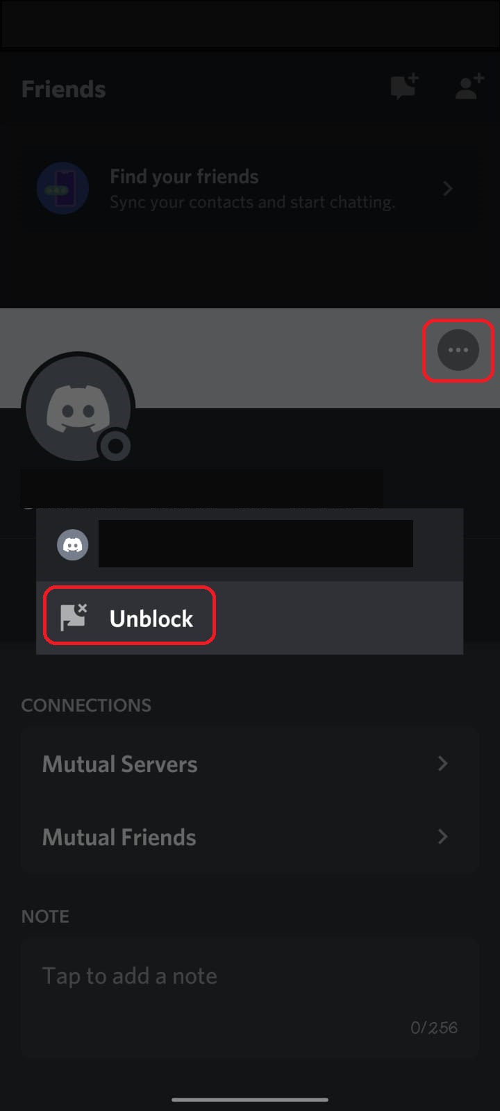 How to unblock someone on Discord