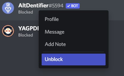 How to unblock someone on Discord