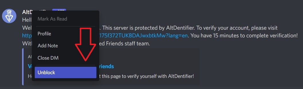 How to unblock someone on Discord