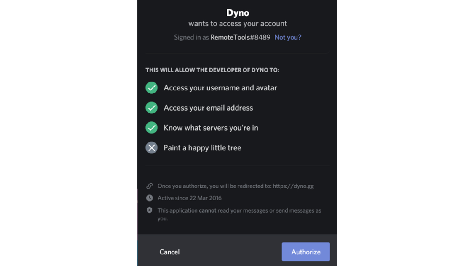 discord dyno bot