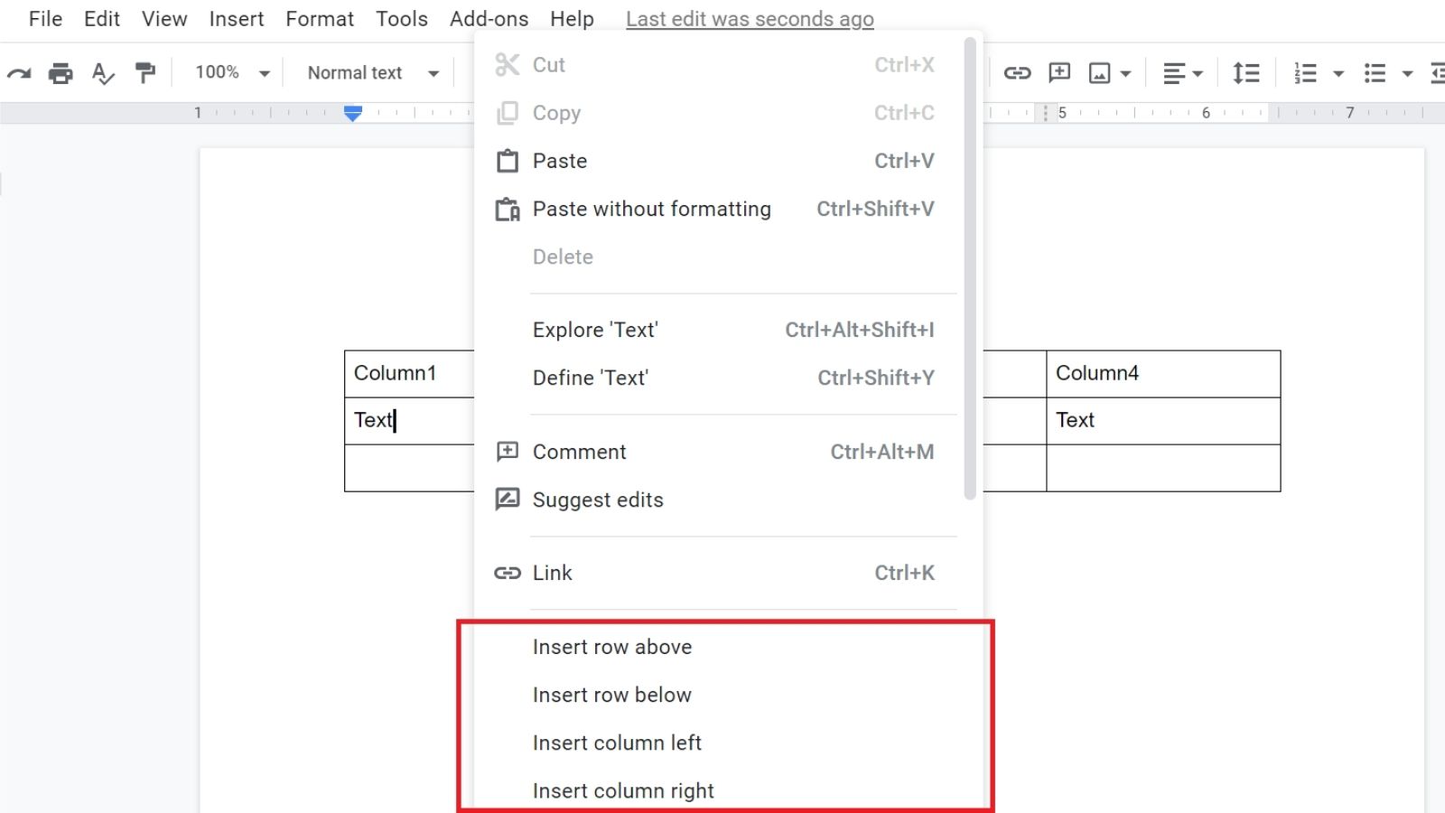 How To Draw A Table In Google Docs