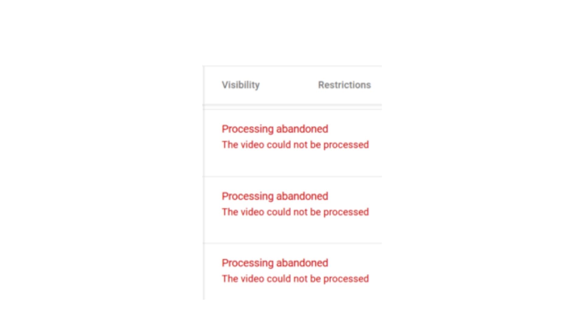 youtube-video-not-processing